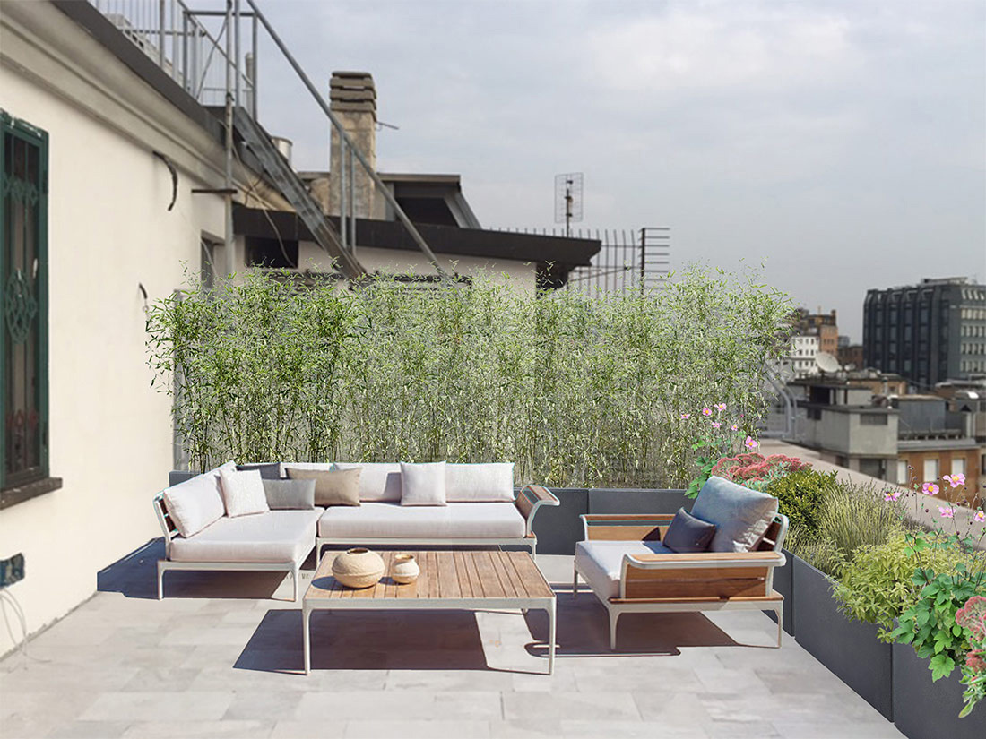 Roof garden design, Milan