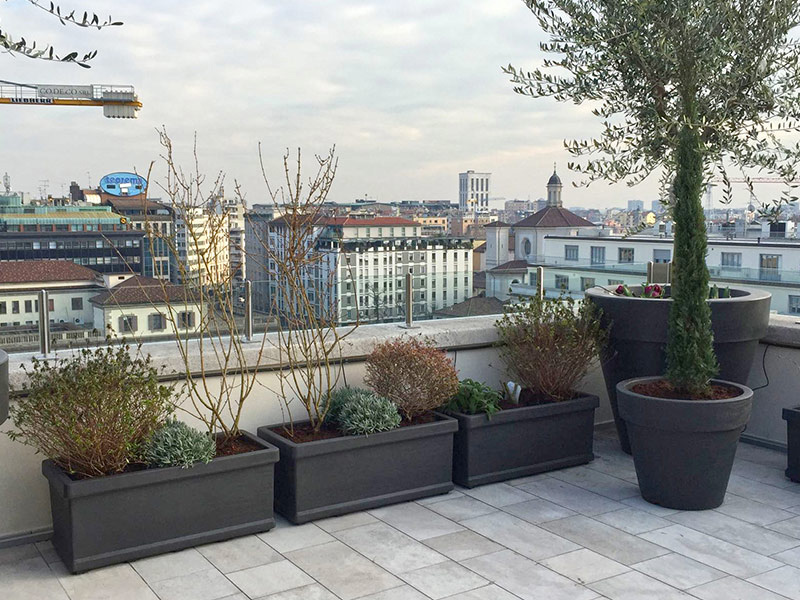 realizzazione giardino pensile nel centro di Milano