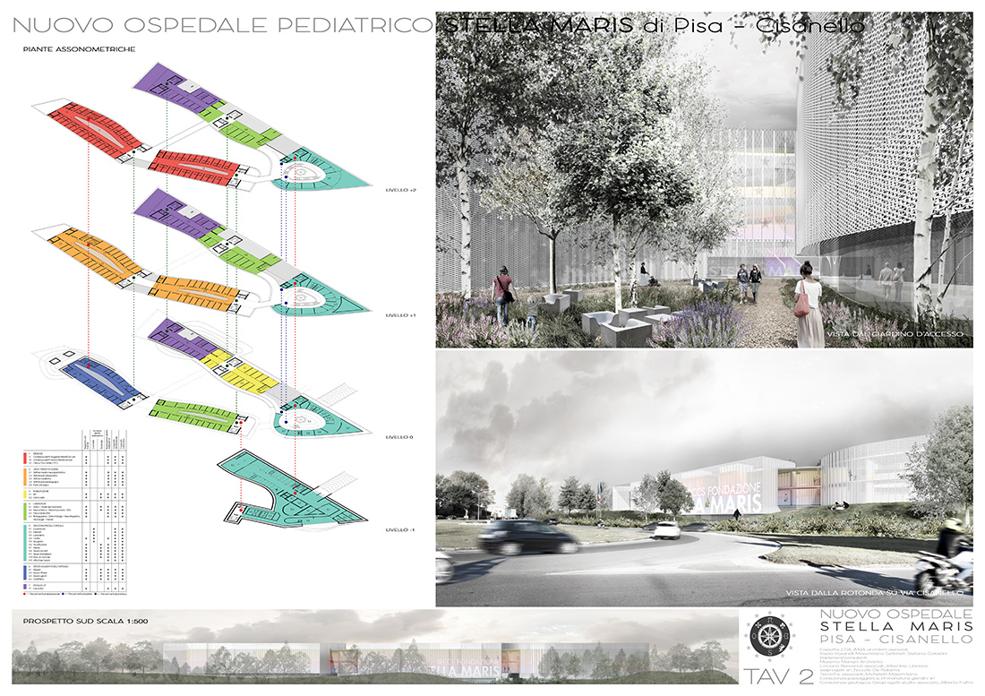 Pisa, landscape design per il giardino di un ospedale